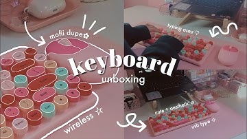 UNBOXING ♥ QW02 Retro Keyboard and Mouse + typing asmr | (MOFII CANDY KEYBOARD DUPE)🌷☁️✨