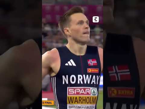 🤯 Karsten Warholm s'offre UN RECORD en finale du 400 mètres haies ! #europeanathletics #shorts