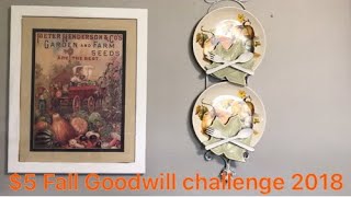 $5 Goodwill Challenge Fall 2018 🍁