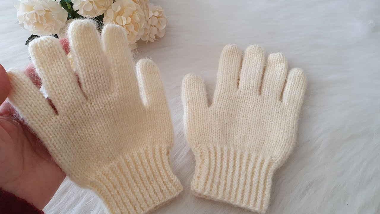 ✅ En Kolay Beş Parmak Eldiven 20 Dakikada Ör ✅ İki Şiş Beş Parmak Eldiven ✅ 7 Yaş Üzeri Eldiven