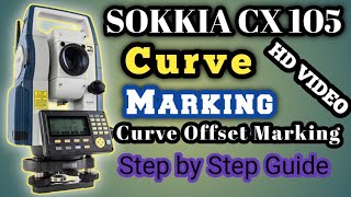 Curve Markinglayout Use S-O Arc In Total Station Sokkia Cx &Topcon Es Series Urduhindi
