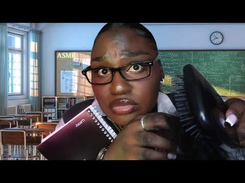 ASMR | The OVERLY SERIOUS Student Detangles Your Hair!!