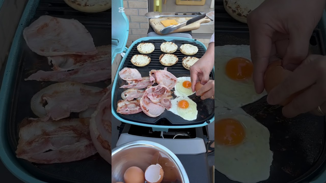 Making Breakfast on the Weber Q2800N+ 🔥🍳