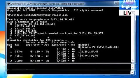 Windows Networking Command Line Tool - PATHPING