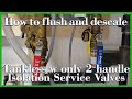 Rheem Tankless flush and descale with single handle service valve set