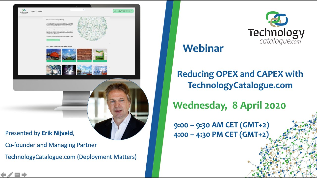 Webinar Reducing OPEX And CAPEX With TechnologyCatalogue YouTube