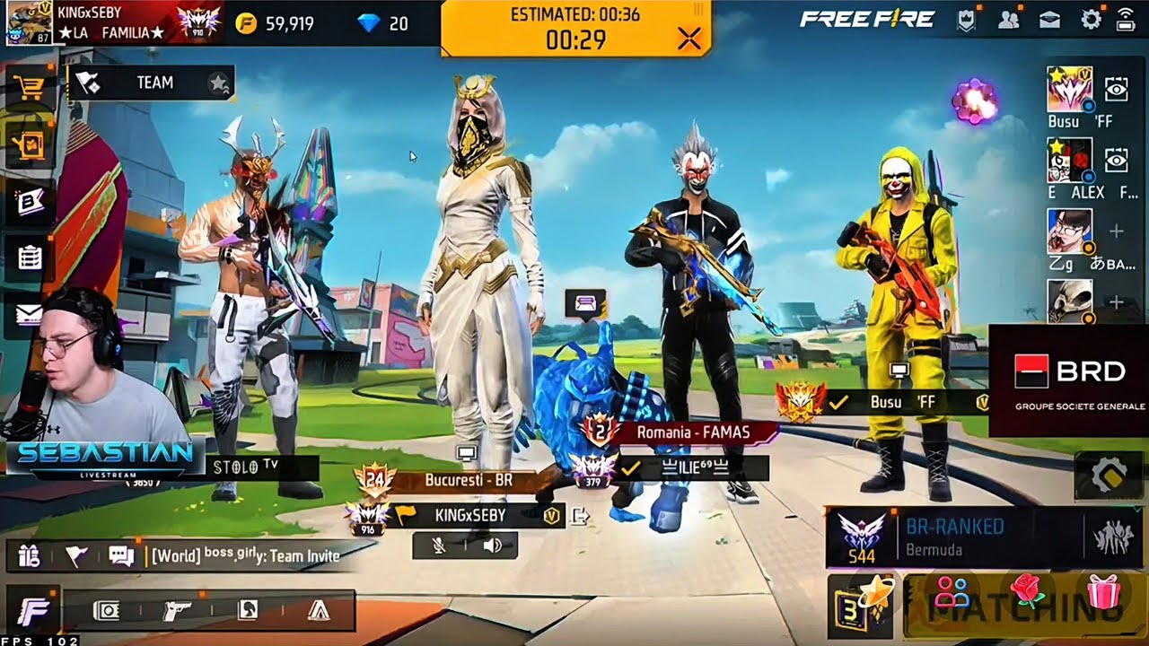 Gameplay cu King Seby, Busu, Stolo și cu Dante la BR Ranked! Sezonul 44 -Episodul 13