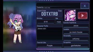 My OC Export code! (Read desc please)