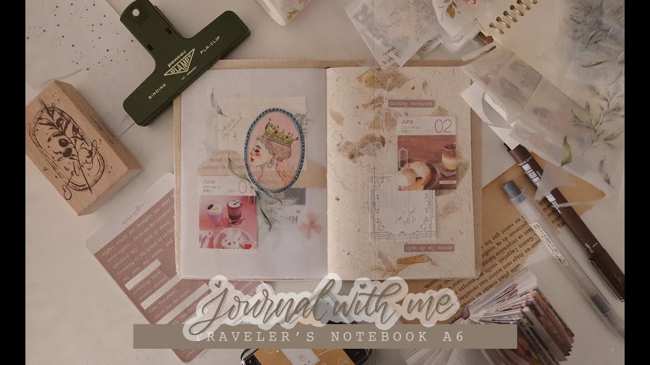 227 JOURNAL WITH ME; 2 daily spreads on my traveler's notebook A6 size