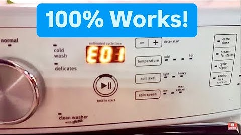 MAYTAG WASHER CODE-F01 E03- F09 E01 &  F03 E01 EASY FIX-Washing Machine Not Draining-Whirlpool - GE