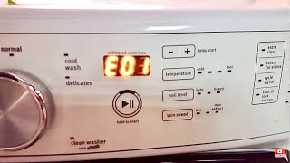 MAYTAG WASHER CODE - F09 E01 &  F03 E01 EASY DIY FIX - Washing Machine Not Draining - Whirlpool - GE