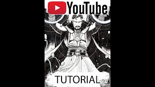 Anatomy of a comic pin up drawing/ How to draw Dr.Strange/ Audiocomment