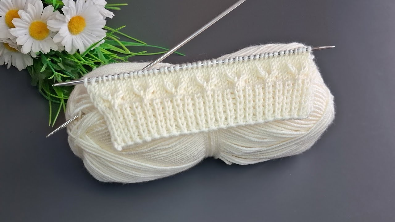 Kolay İki Şiş Örgü Yelek Model Desen 🌸