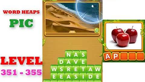 Word Heaps: Pic Puzzle Level 351 - 355 | All Answers | Walkthrough