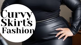 Must-Try Leather Skirt Styles For Curvy Plus-Size Mature Women