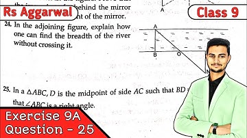Class 9 Ex 9A Q25 Congruence of Triangles and Inequalities in a Triangle | Rs Aggarwal | CBSE