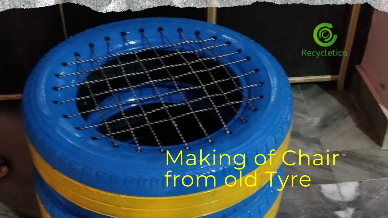 Turn your old car tyres into a garden chair old tyre recycling idea