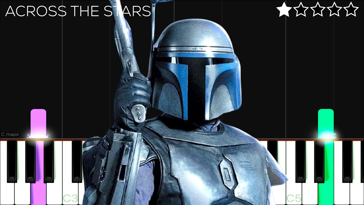 Star Wars - Across The Stars - John Williams | EASY Piano Tutorial