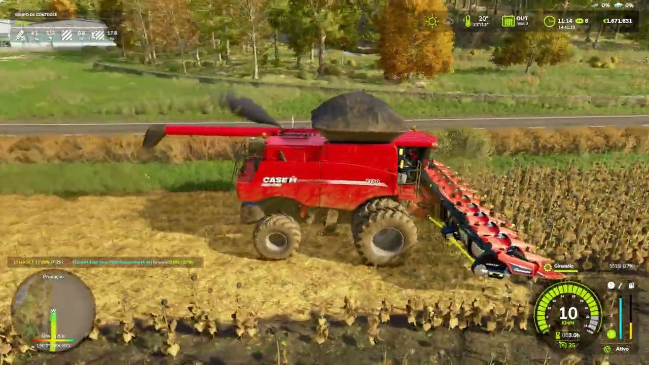 FS 25, DLC Higlhands Fishing, Colhendo Girassóis.