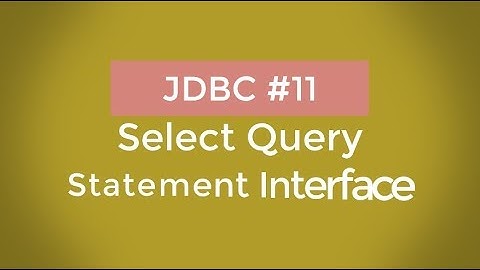 Selecting Data using Java App from DB JDBC #11