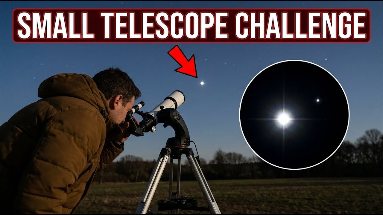 Small Telescope Challenge. How To See The POLARIS Double STAR