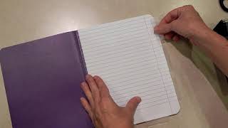 How to make a secure pocket in a composition book