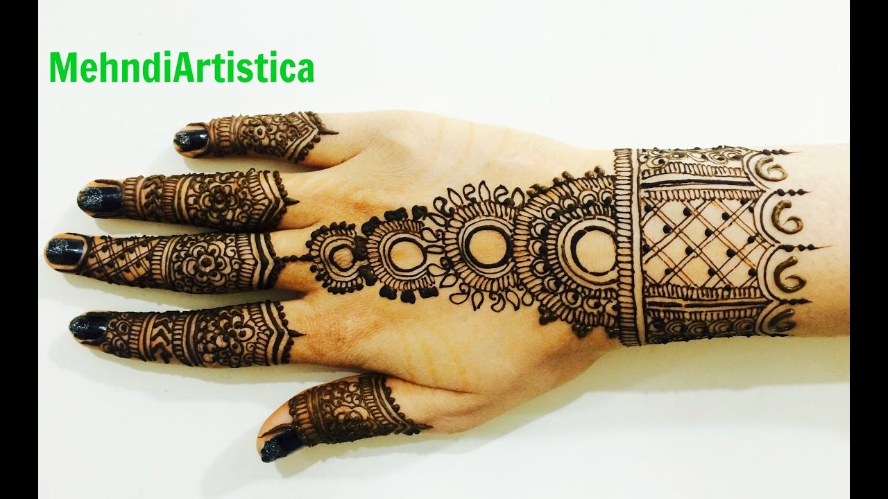 Traditional Simple Easy Heena Mehndi Designs For Hands Bridal Hand