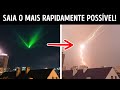 Se você vir este feixe de laser, um raio pode cair nas proximidades