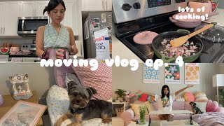 moving vlog ep. 4: cooking, thrifting, going to new apartment gym, saying bye to the old apartment