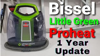 Bissel Spotclean Proheat Pet LittleGreen Portable Carpet Shampoo Machine  1 Year Review and Demo