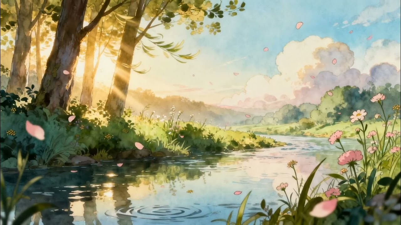 Calm Ghibli-Inspired Piano 🌿 Cinematic Lofi Music for Relaxing, Studying & Daydreaming