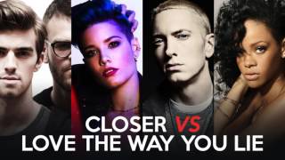 MASHUP - Closer vs Love The Way You Lie (Chainsmokers, Eminem, Halsey, Rihanna)