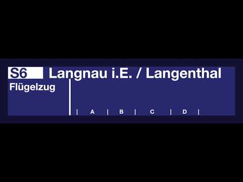 SBB Ansage (TTS) - neue Stimme - Einfahrt des Flügelzuges nach Langnau und Langenthal - Wolhusen