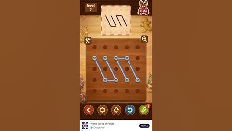 Line Puzzle String Art Level 7 Oak