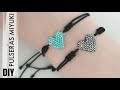 DIY COMO HACER PULSERA MIYUKI DELICAS | CORAZON CON DELICAS SUPER FÁCIL | TÉCNICA BRICK STITCH