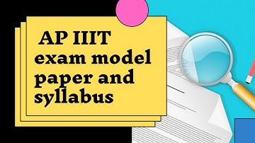 AP IIIT exam model paper and syllabus//AP IIIT model paper and syllabus. For preparation.......