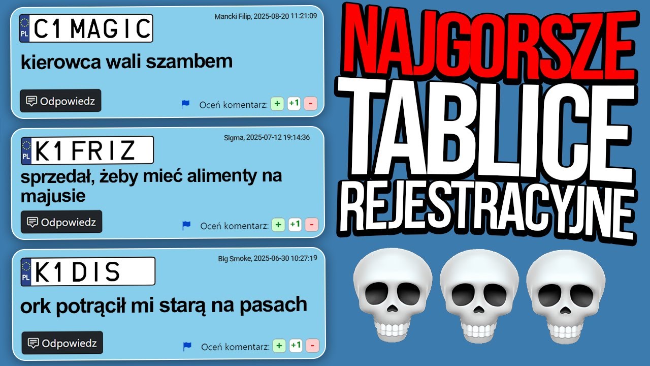 NAJGORSZE Tablice Rejestracyjne 2