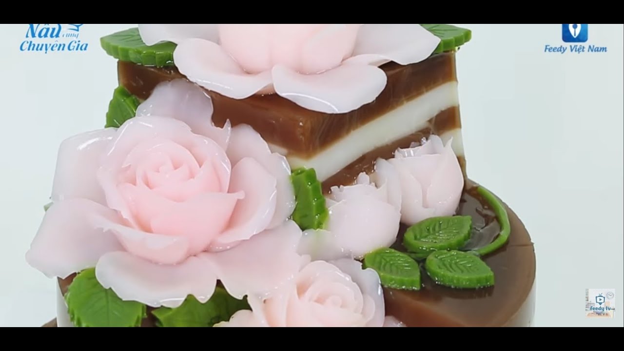Hướng dẫn cách làm THẠCH 4D HOA NỔI - Phù thủy thạch 3d Tran Phuong Nga