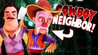MY NEIGHBOR IS A KILLER COWBOY?! | Hello Neighbor Ripoff Game screenshot 4
