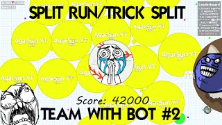 TEAM WITH BOT #2 TRICK SPLIT + SPLIT RUN (42984) //AGAR.IO//