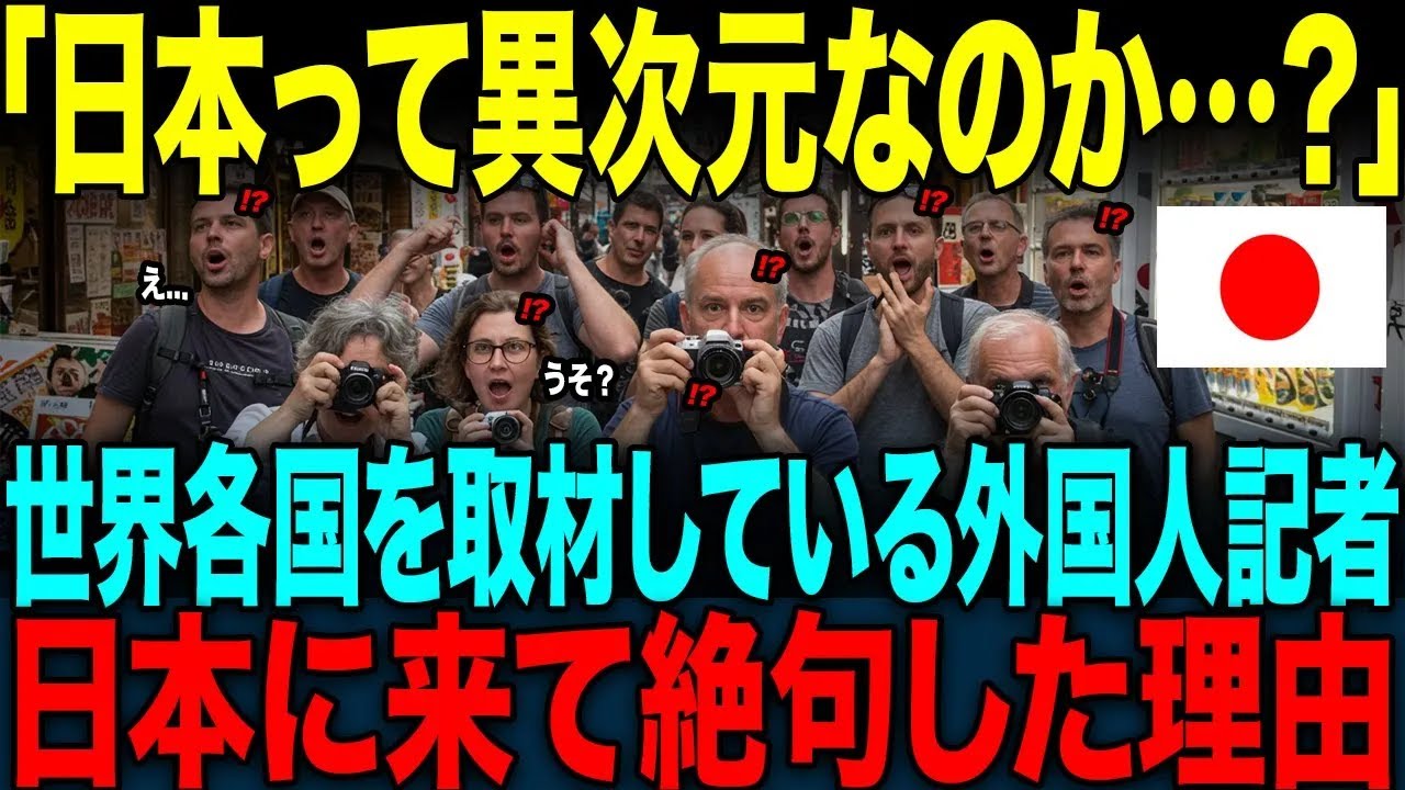 【海外の反応】「日本は異世界だ！」世界各国を取材する記者たち。→日本来日で絶句した驚きの理由【総集編】