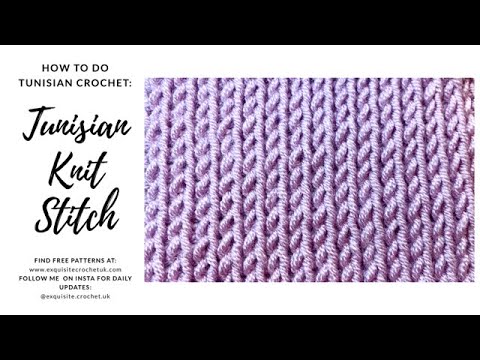 Tunisian Crochet 101: Tunisian Knit Stitch - YouTube