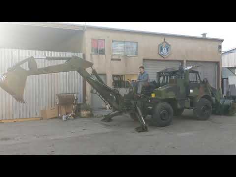 Unimog backhoe test