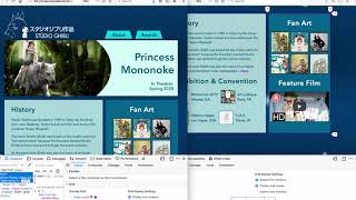 Part Two - Video 4: Using the CSS Grid to develop the 'index.html' page's tablet and mobile views.