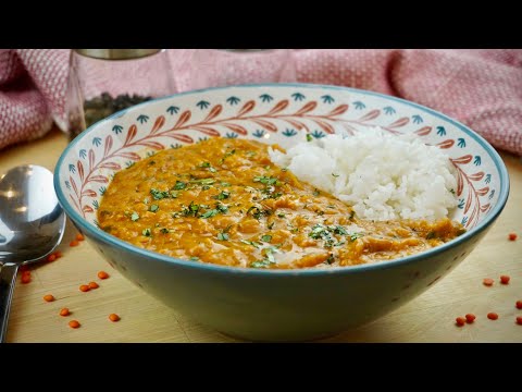 Kırmızı Mercimek Curry - Hint Usulü Mercimek Yemeği Tarifi | Bol baharatlı, yoğun kıvamlı, vegan!