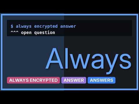 Databases: Always Encrypted after restoring an old database backup using C#