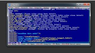 Tutorial pembuatan program dalam free pascal.