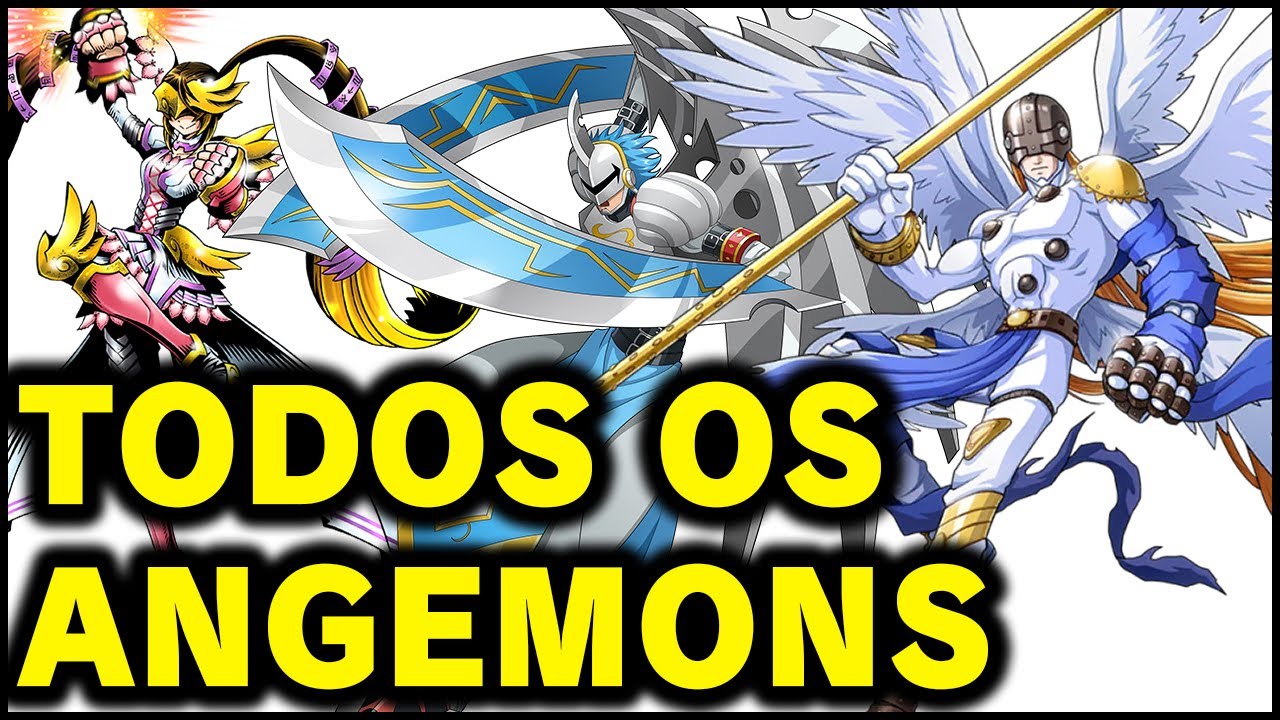 TODOS os ANGEMONS em Digimon 