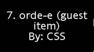 7 - orde-e (CSS)(Guest Item)