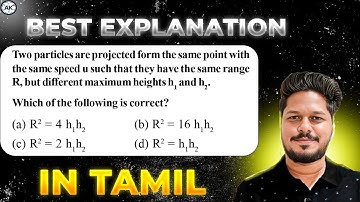 Two particles are projected form the same point with the same speed u such that they